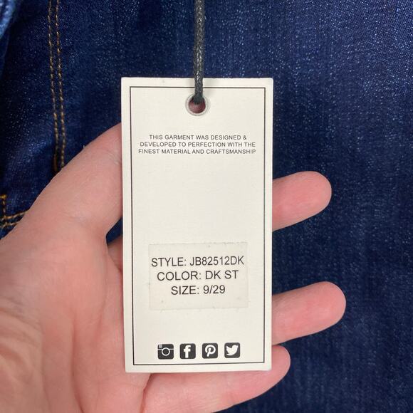 Judy Blue Dark Wash Straight Fit High Waist Raw hem Jeans Sz.9/29 NWT - Picture 8 of 15